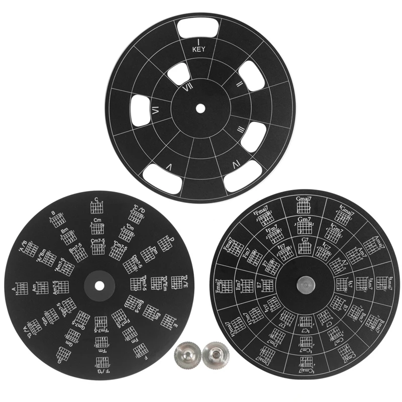 Guitar Chord Wheel, Melody Tool For Learning Guitar Chord Progression Transpose Fingering Practice