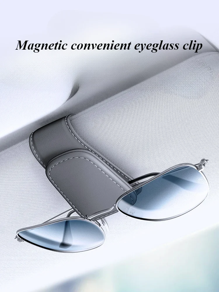 

Sunglass Multifunctional Holder for Car, Suede Cloth Magnetic Sunglasses Clip for Cars Visor, Glasses Holders Clips for Car