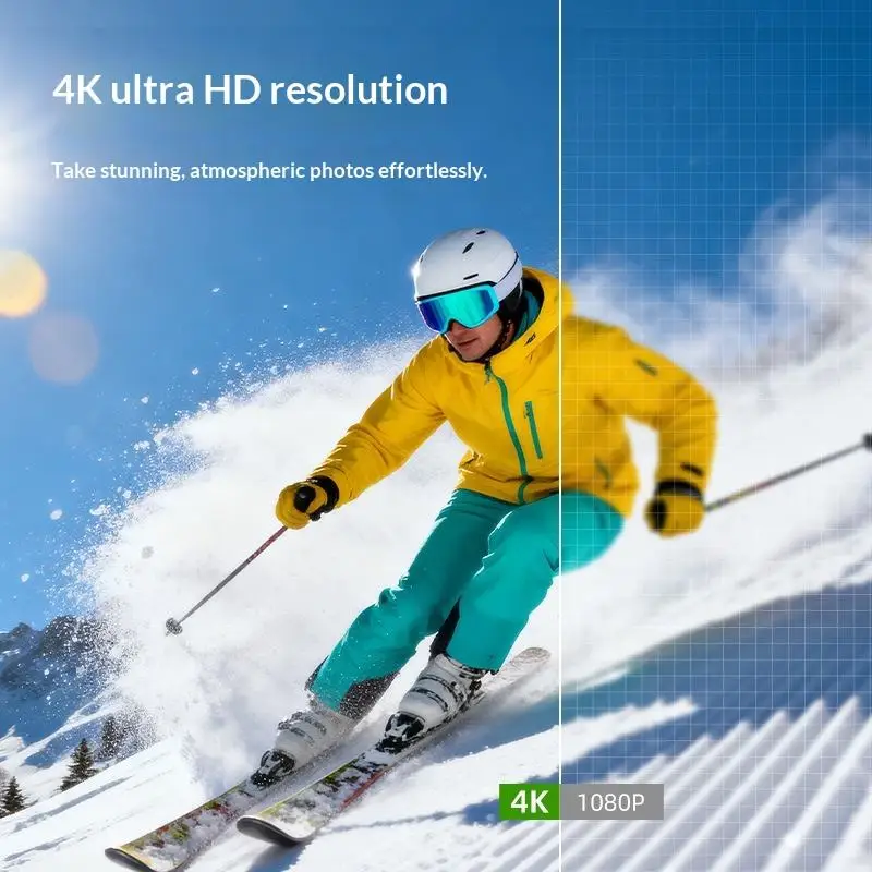 Action Camera HD 4K Recording Out Door Sports DV 330° Rotatable Lens Electronic Vlogging Camera for Action Sports