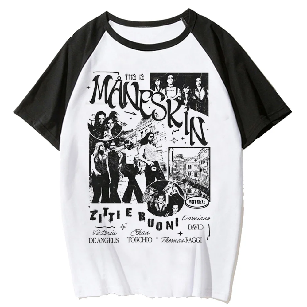 Maneskin t-shirts women funny t shirt female y2k Japanese clothing