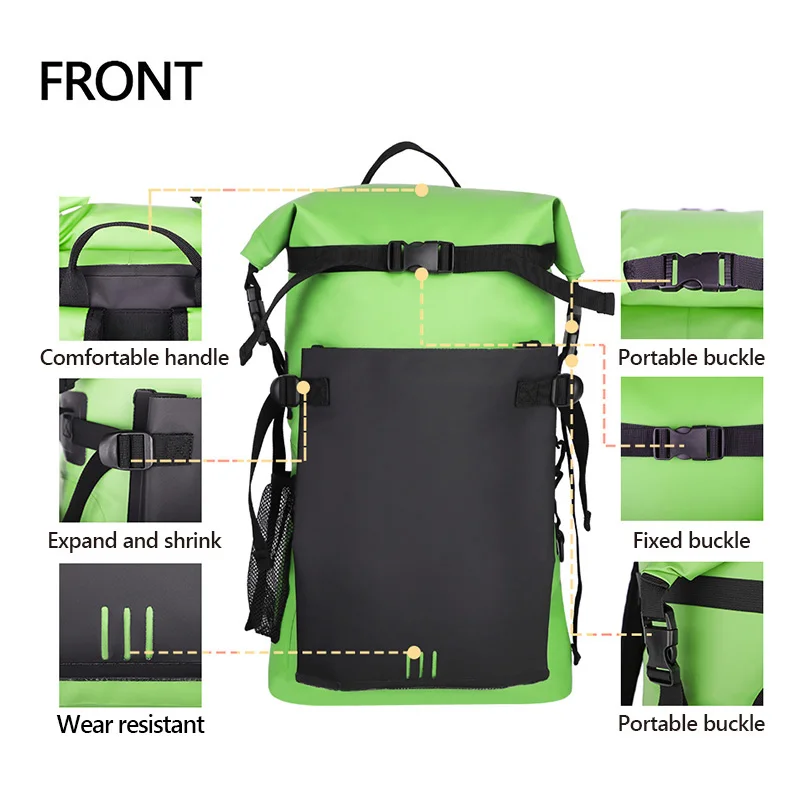 30L Waterproof Dry Bag Backpack Storage Pack Sack Swimming Rafting Kayaking River Trekking Floating Sailing Canoe Boat Bag X498A