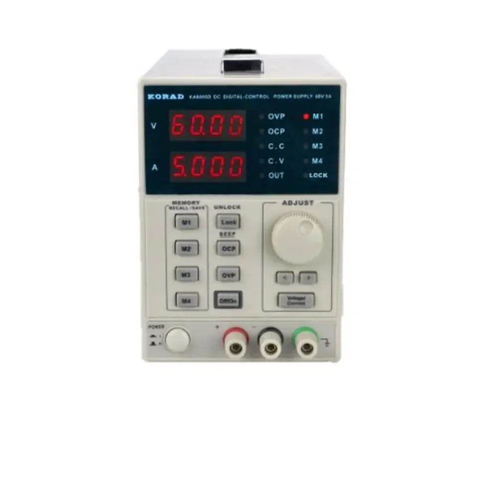 Presisi dapat disesuaikan 60V 5A DC Power Supply Lab Grade Digital Readout tampilan LED Memory request Grounding perlindungan termal