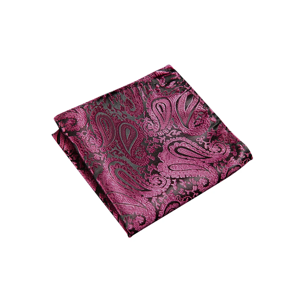 Gratis Verzending Ikepeibao Paisley Zakdoek Mannen Paisley Bloemen Zwart Pocket Plein Hanky