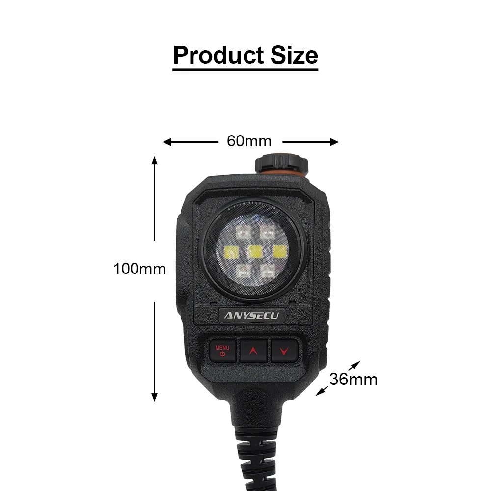 Imagem -06 - Microfone Speaker Burst Light k Cabeça Tipo-c Microfone de Mão Walkie Talkie Uv82 5r Uv-k5 Uv390 Gt12 w8