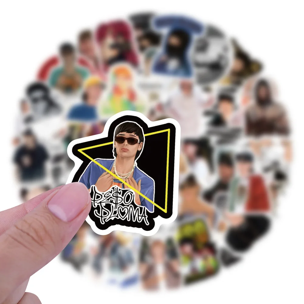 10/30/60PCS Peso Pluma Stickers Cool Singer Cartoon Sticker Scrapbook Luggage Laptop Guitar Car Bike Skatebaord Graffiti Decals