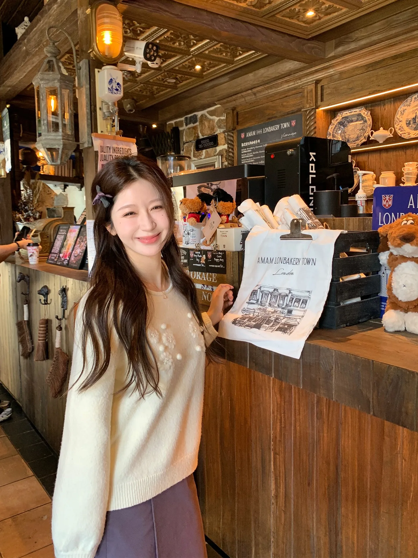 

Повседневный вязаный свитер YANUOYU с 3D-цветочным узором, свободный крой, круглый вырез, длинный рукав, смесь полиэстера, нейлона, акрила и шерсти