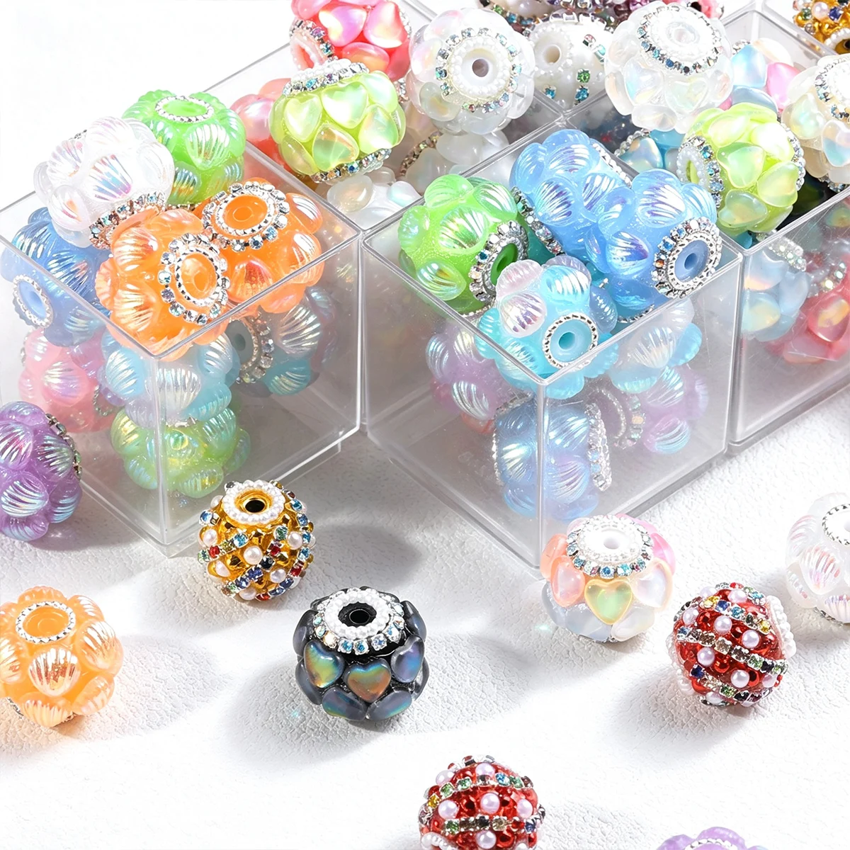 18-20mm 1pcs Acrylic Three types of straight hole brick beads used as spacer beads for jewelry bracelets necklaces and DIY acces