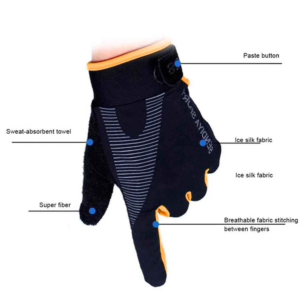 Guantes de ciclismo antideslizantes para hombre y mujer, manoplas de dedo completo con pantalla táctil, transpirables, térmicas, cálidas, para