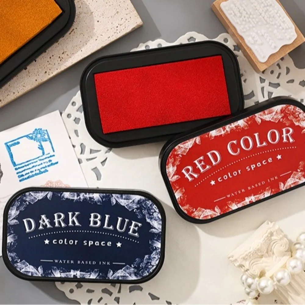 

New Colorful Water Based Ink Pad Quick Drying High Density Self Ink Stamp Easy to Use Sponge Inkpad for Planner Stamps