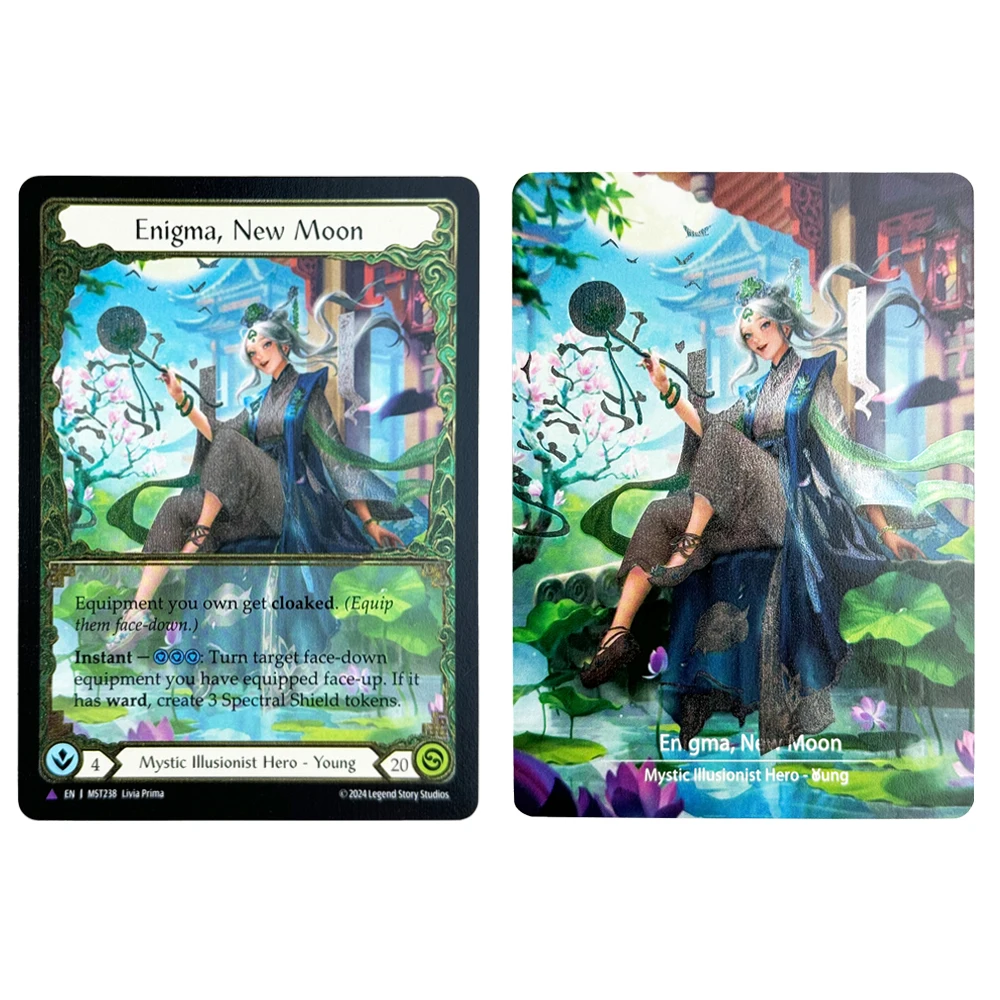 ฟอยล์เย็น FAB TCG การ์ด Proxy สองด้านการ์ดเกม Arakni 5L! p3d 7hRu 7h3 cR4X Nuu Alluring Desire Enigma Cindra Singularity