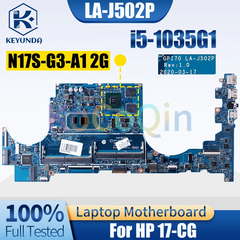 Gpi70 LA-J502P für hp 17-cg notebook mainboard i5-1035G1 N17S-G3-A1 2g L87978-601 L99254-601 laptop motherboard voll getestet