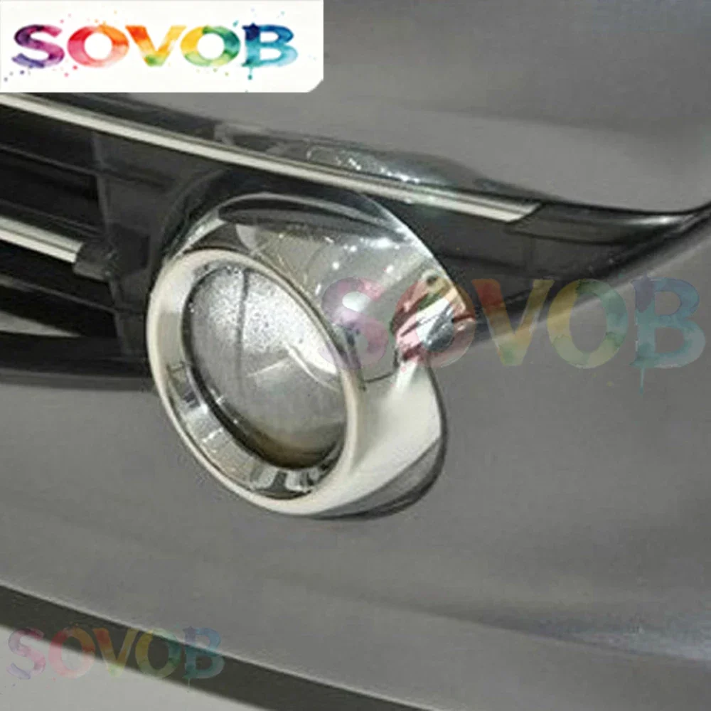Front Fog Light Lamp Cover Trim For Peugeot 307 Chrome Car Head Foglight Foglamp Bezel Trims Exterior Molding Accessories