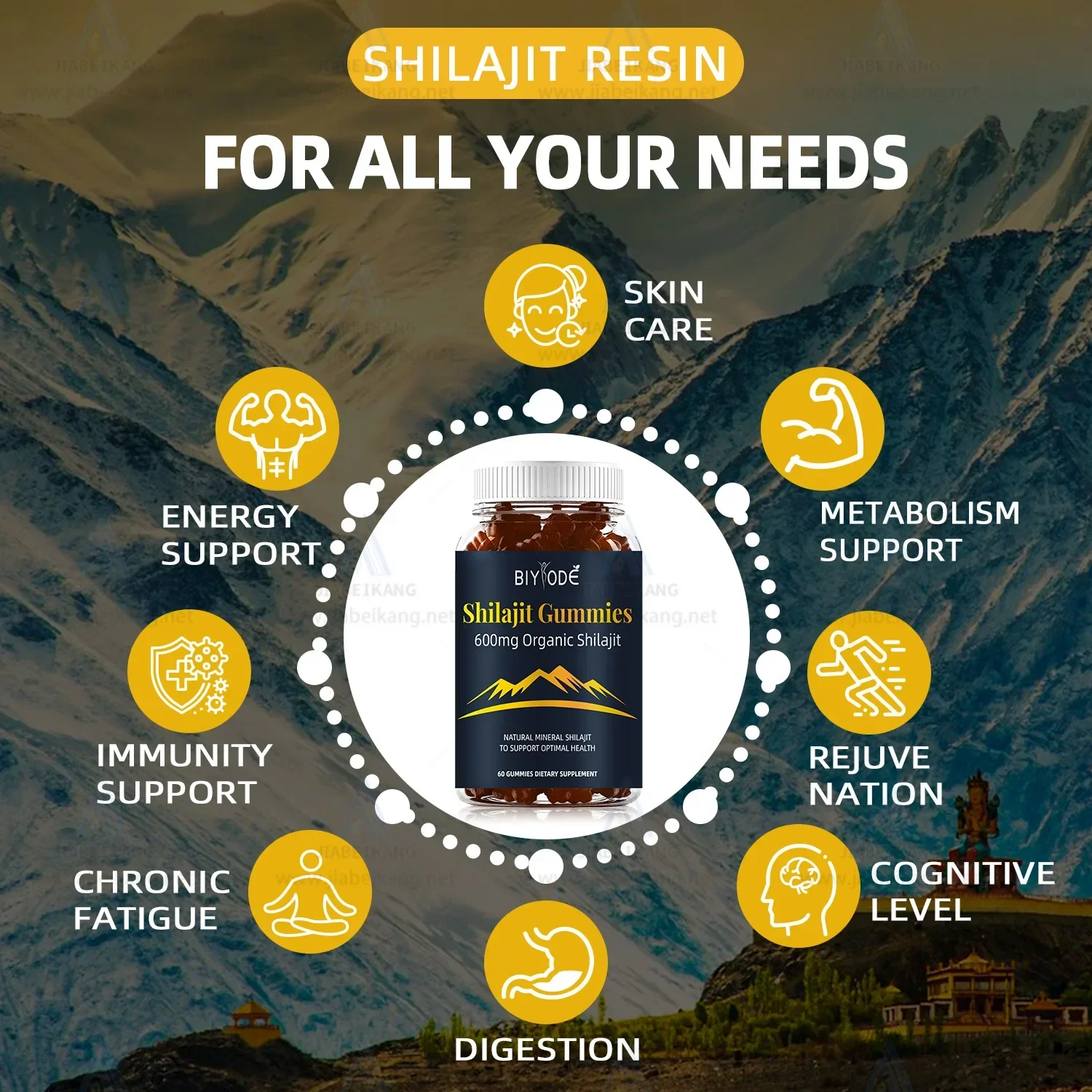 60 pills Shilajit gummies health food