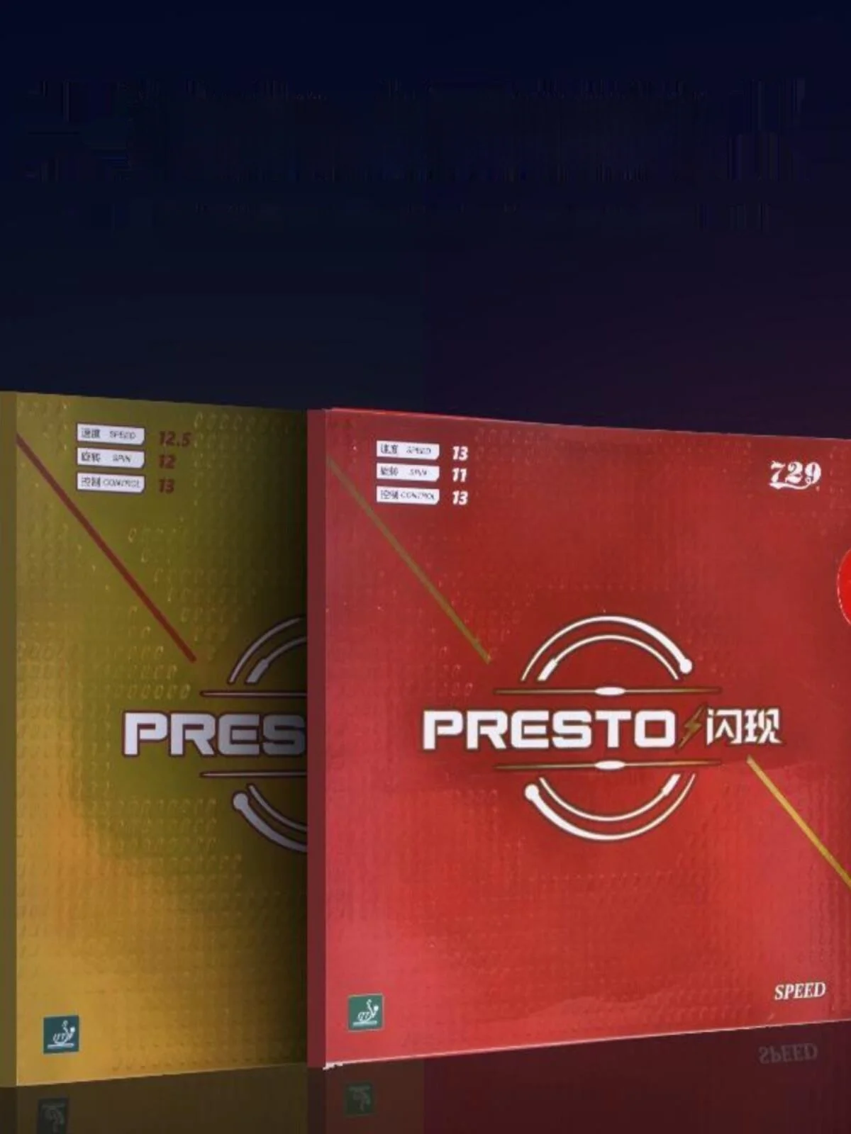 729-friendship-flash-pong-rubber-cover-sponge-paddle-back-rubber-cake-sponge-dntcqeco-series-hgtwpsifsn-Etat-neuf