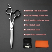 Professional barber accessories，VG10 Cobalt steel hairdressing scissors，6.0 to 7.0 inches Top-level CNC technology sissors