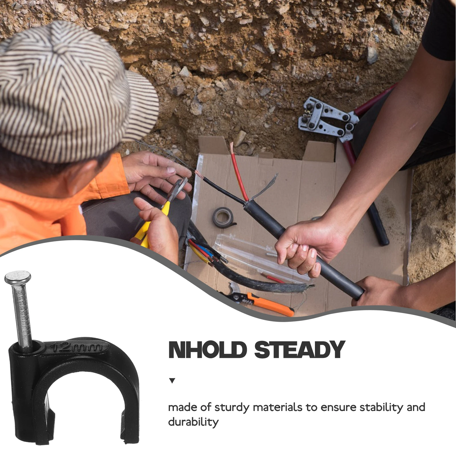 

100pcs Round Tube Clamp Support Sturdy Pipe Clamps Adjustable Half Clamps Drainage System Holder Brackets Fixing for Pipes
