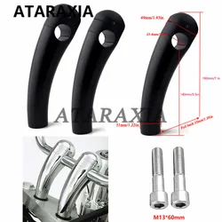 7inch Black Motorcycle Handle Bar Risers for Most Harley Davidson Victory Cruisers with 1inch Handlebar Mount Fixed seat Clamps