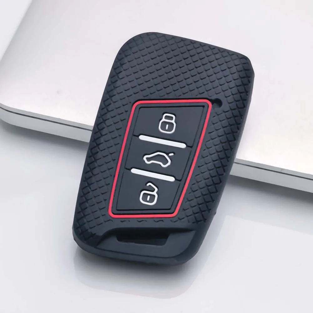 Silicone Car Key Case Fob Cover for VW Volkswagen Magotan Magotan GTE Passat B7 B8 CC Arteon Skoda Fabia Superb A7 Kodiaq Seat