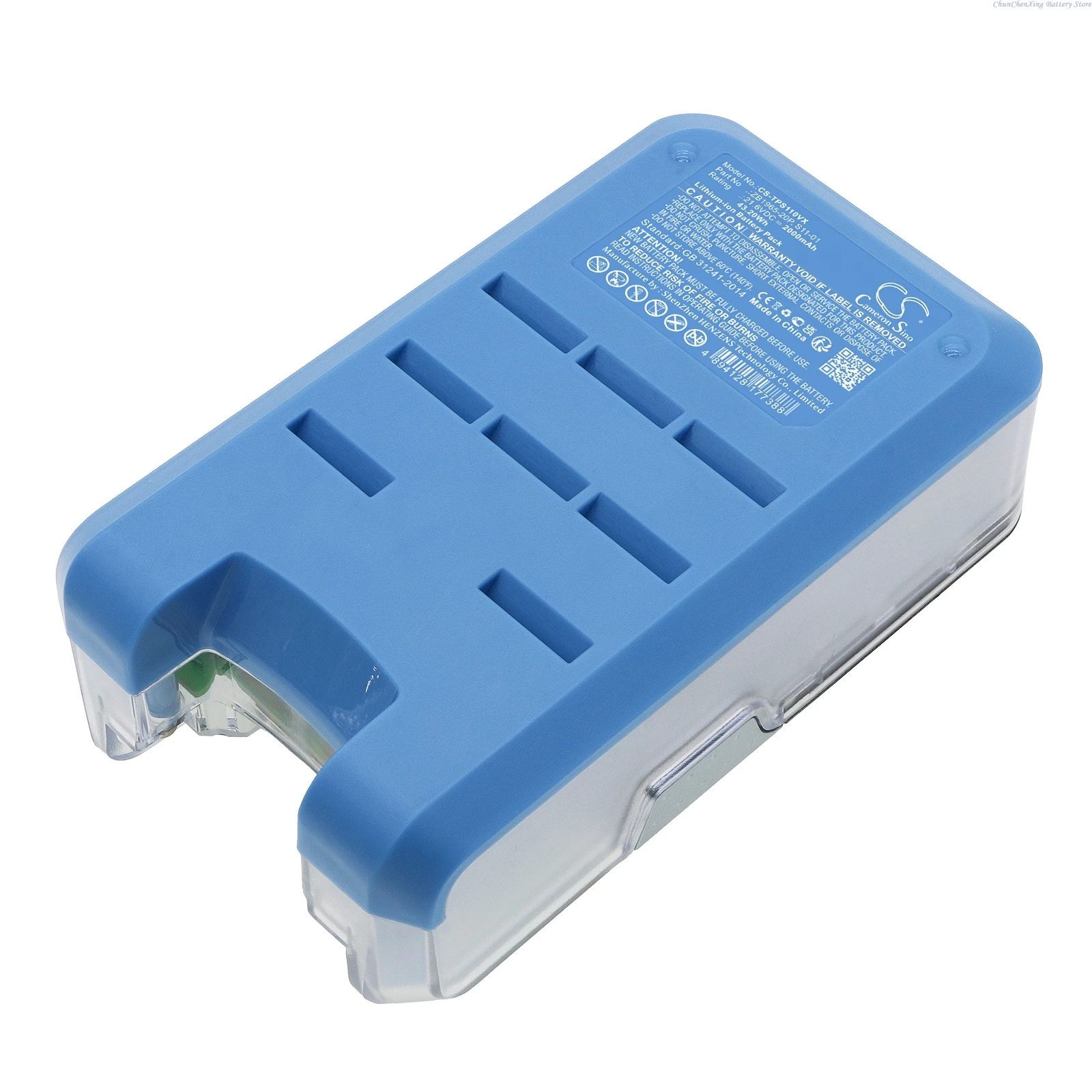 21.6V 2000mAh Vacuum Cleaner Battery ZB1965-20P, S11-01, 9VSPT111300 for Tineco Pure One S11, A11 +TOOL