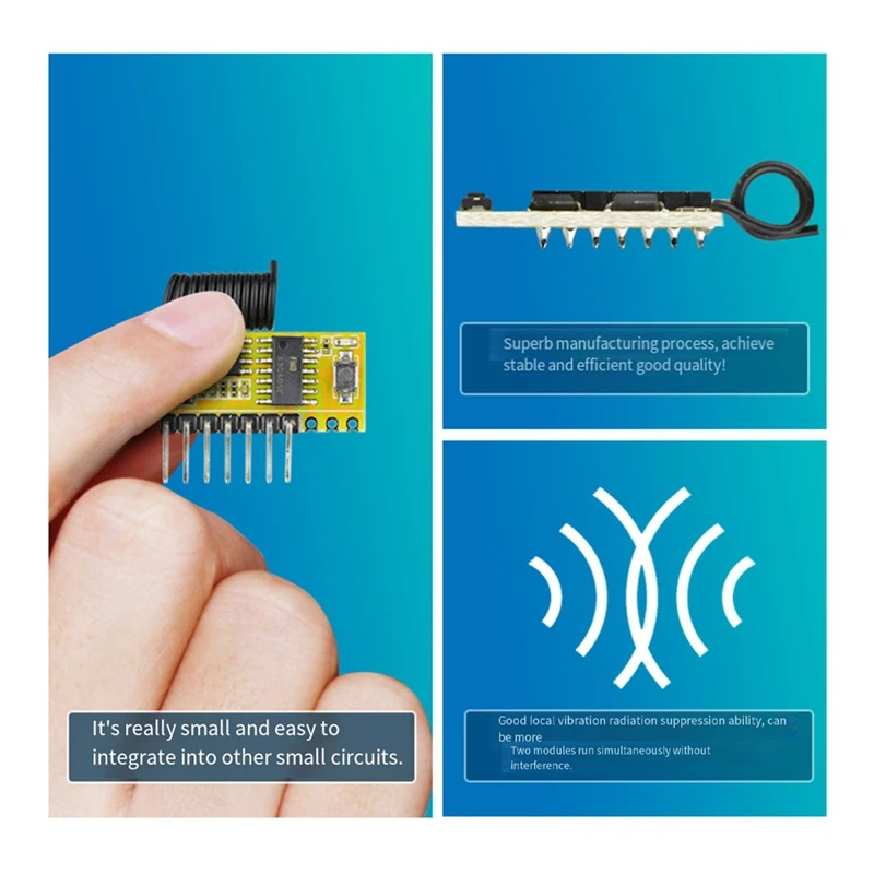315Mhz 8CH Superheterodyne Receiving Module Withdecoding 8-Way Control Fordoor Access Wireless Signal Receiver