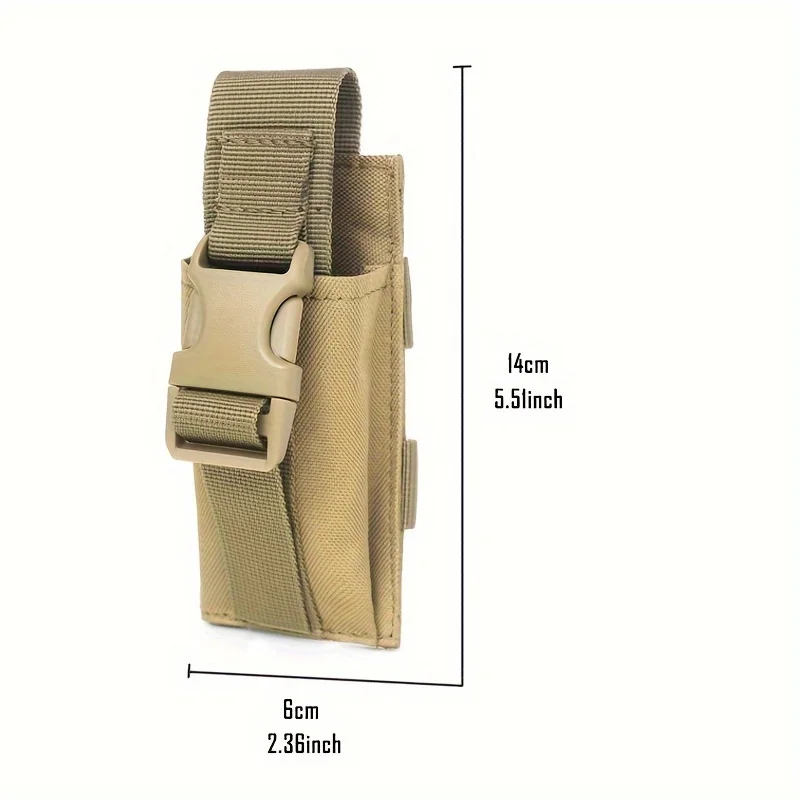 EDC Flashlight Waist Bag | Tactical Vest Attachment, 1000D Nylon, Foldable Tool Pouch, Outdoor Sports, Universal Fit view 6
