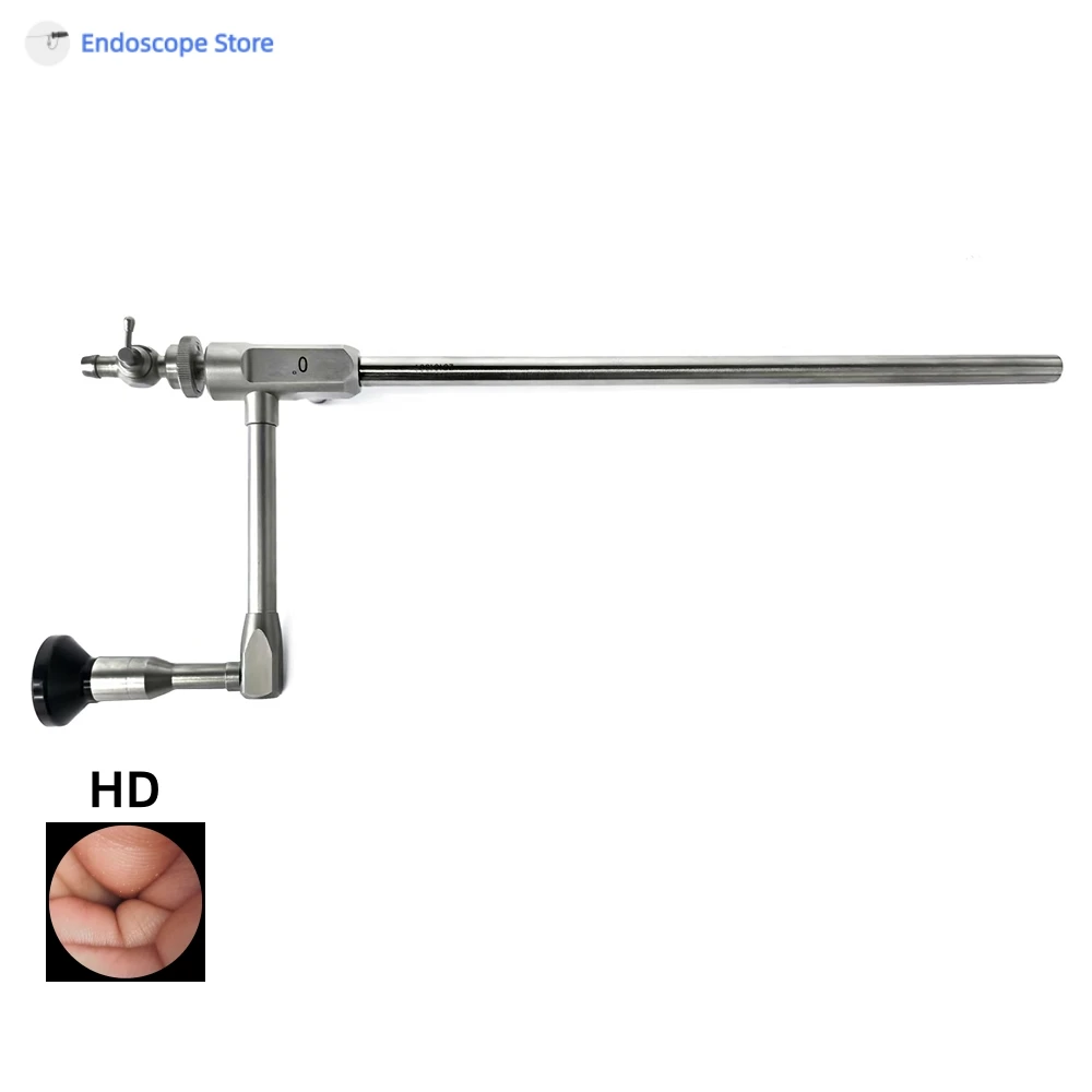 HD Φ10mmx270mm 0° Right-Angle Laparoscope Laparoscopy Rigid Endoscope Optics Telescope Surgery with 6mm Work Channel Veterinary