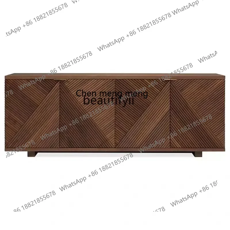 

xz1Nordic Solid Wood Sideboard Silent Style Log Locker Storage Cabinet Designer Living Room Modern Minimalist Floor Cabinet