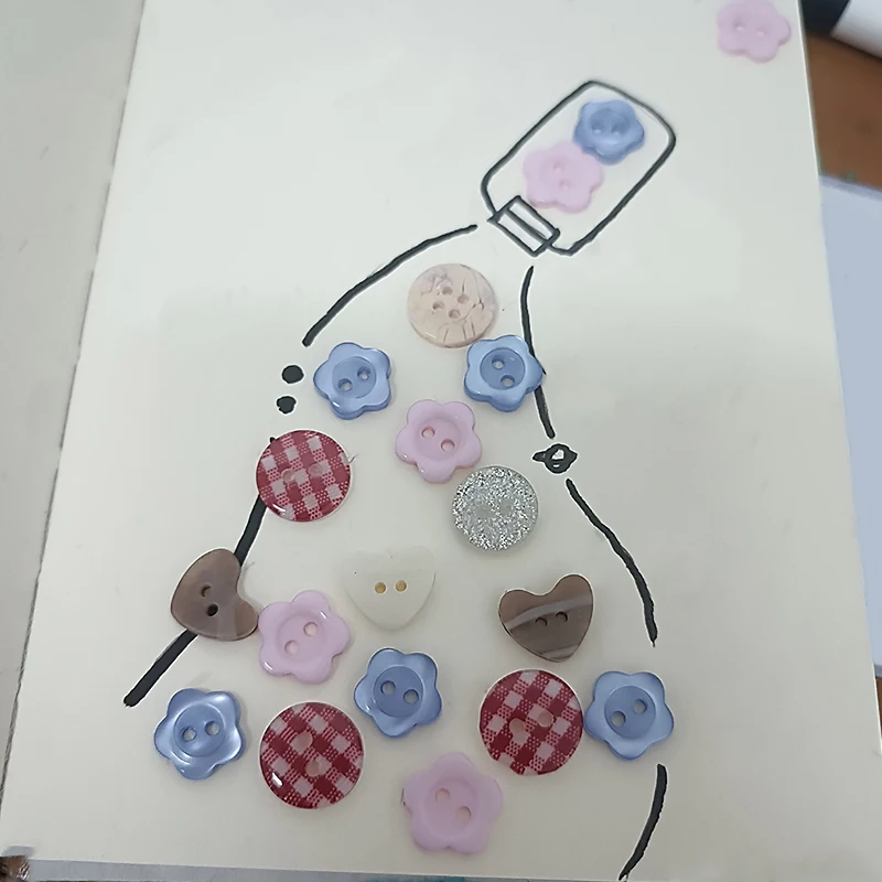 10-100 قطعة الكورية نمط كريم اللون أزرار بلاستيكية الحرف DIY بها بنفسك سكرابوكينغ لطيف الخياطة زر الملابس والاكسسوارات عشوائيا