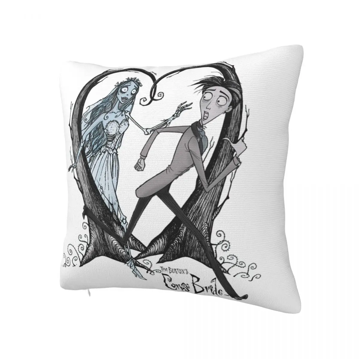 Corpse Bride Runaway Groom Pillowcase Printing Polyester Cushion Cover Gift Pillow Case Cover Car Square 45X45cm