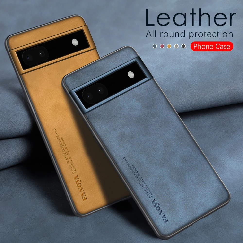 Sheepskin Leather Phone Cover For google pixel 6 pro Case goo gle pixel 6 a 6pro pixel6 TPU Frame Camera Protect Fundas pixel6a