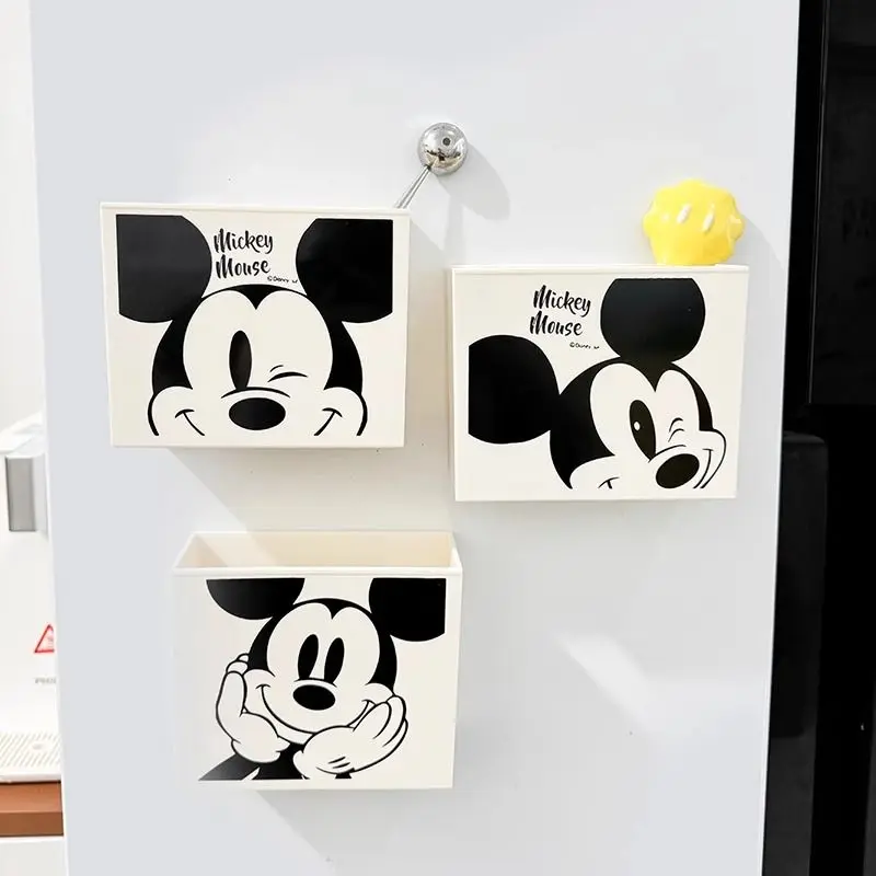 Disney Mickey Minnie Magnete per frigorifero Cucina di casa Portaoggetti per articoli vari Scatola portaoggetti magnetica per frigorifero da parete