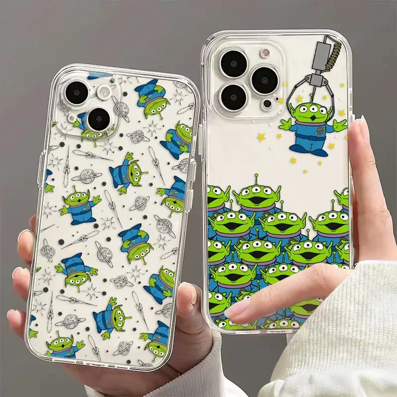 Disney Alien Phone Case For iPhone 16 15 14 13 12 11 Mini Pro Max X XR XSMax 7 8 Plus SE20 Transparent Cover