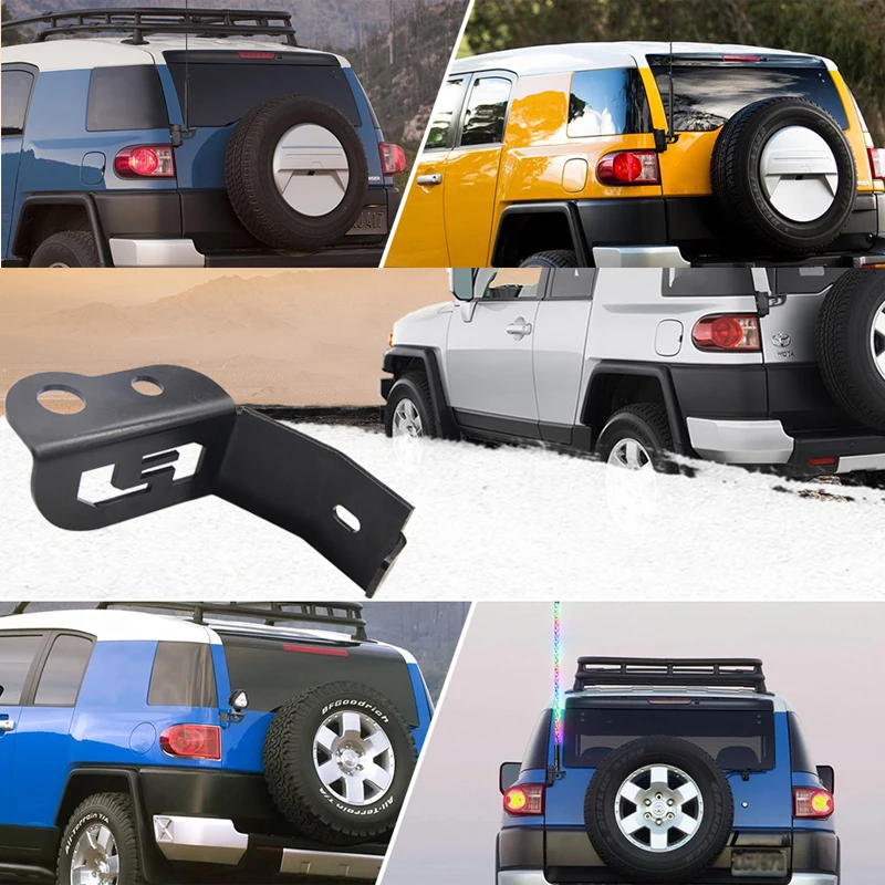 Tailgateบานพับติดตั้งธงเสาอากาศผู้ถือเสาอากาศธงเสาสําหรับToyota FJ Cruiser 2007 2008 2009 2010-2021