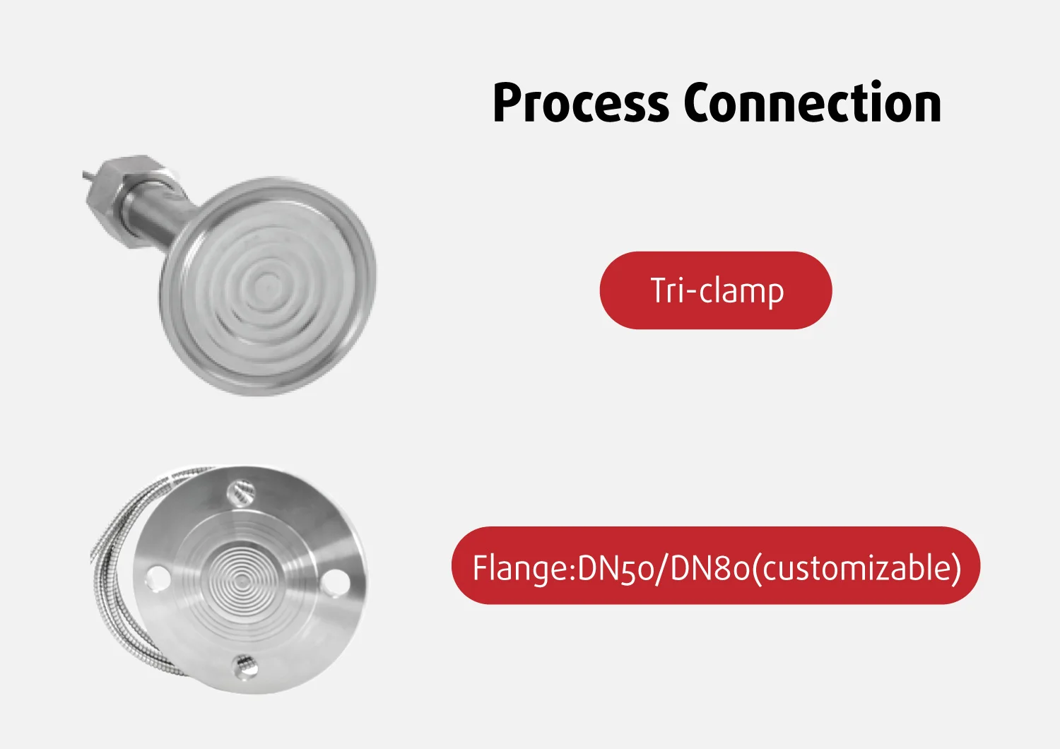 Double Flange Clamp Capillary Remote Seal DP Differential Pressure Transmitter