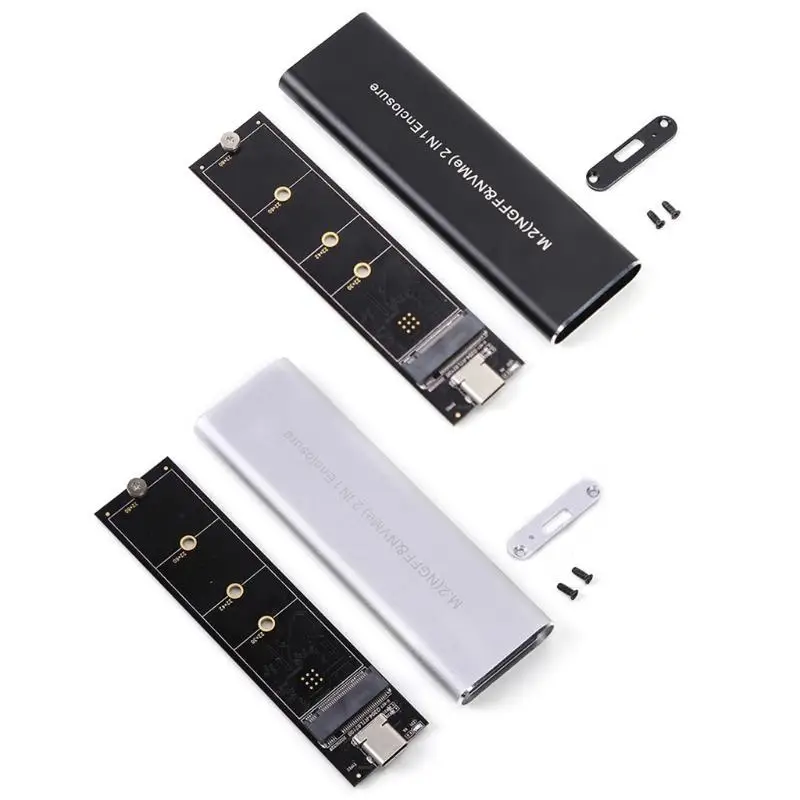 Y1UB for M.2 Hard Drive Box Dual External for Case Hard Disk USB3.1 Type C