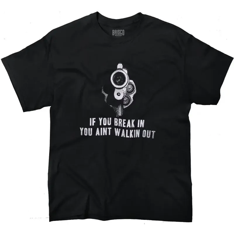 Gun Enthusiast 2nd Amendment Pro 2A Attitude Mens Casual Crewneck T Shirts Tees