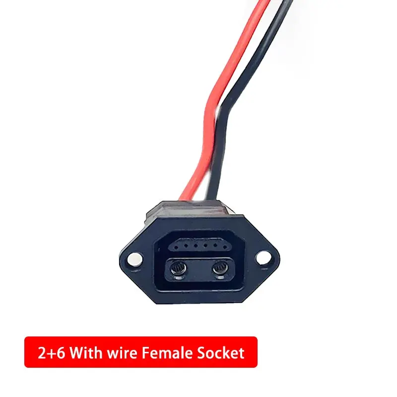 Lithium Battery Charging Discharge Port Socket Niu Scooter Battery 2+6/2+4 Female Charging Connector N1/N1S/UI/MI Power Sockets