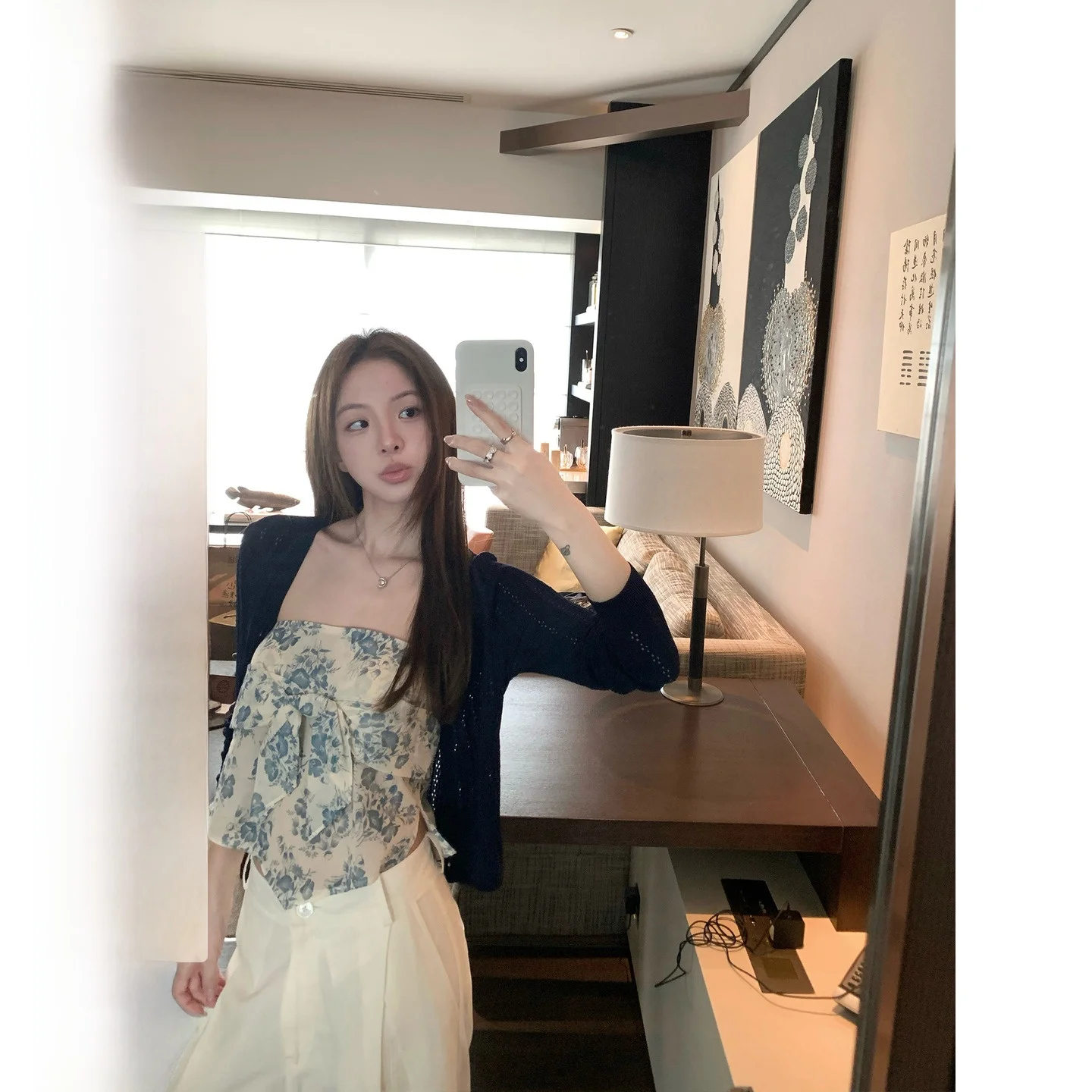 

Легкий вязаный свитер YUYUREAL с длинными рукавами, двойной изогнутой пряжей и ажурным дизайном, летняя верхняя одежда, V-образный вырез, повседневный стиль