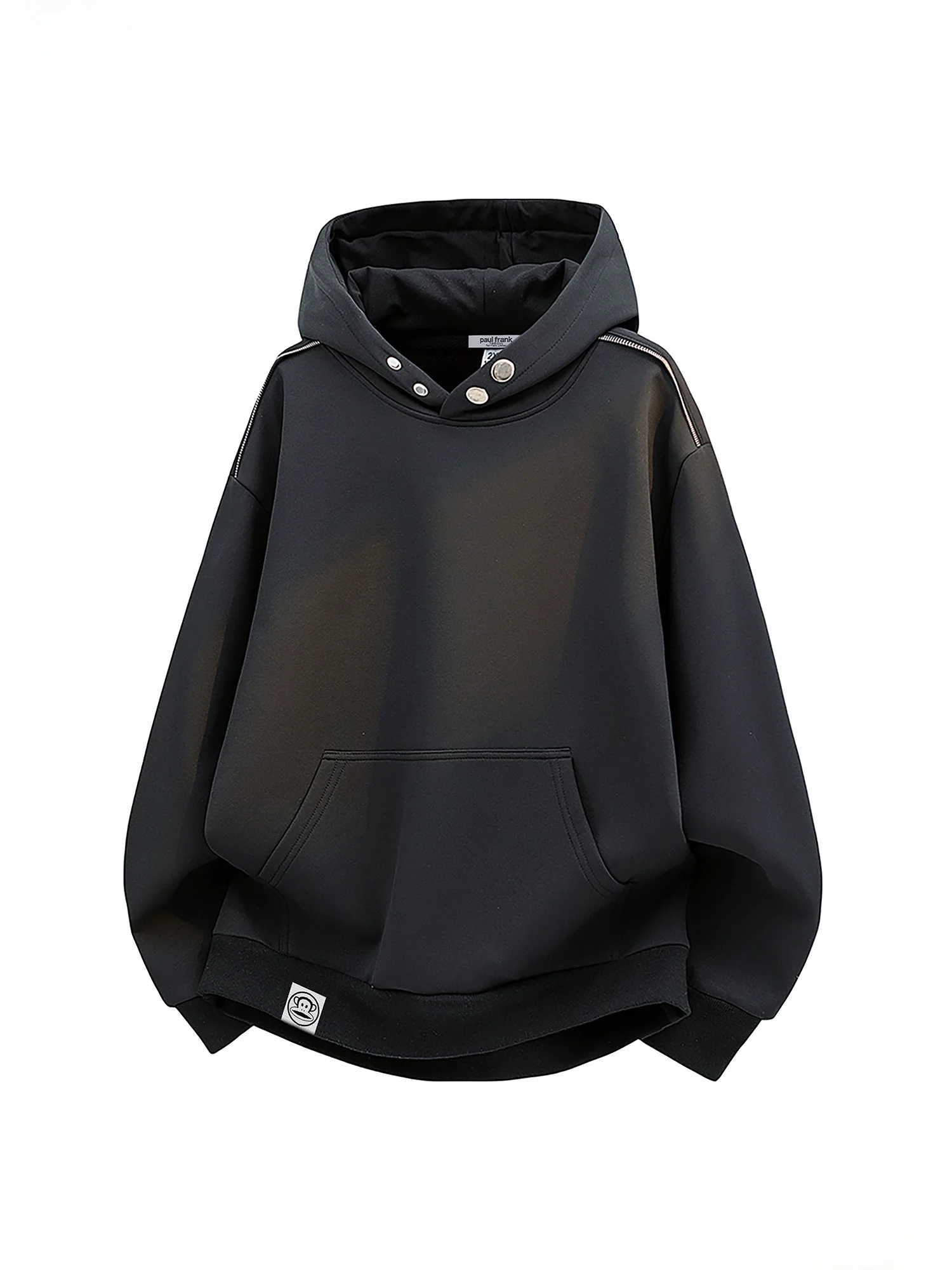 

PaulFrank Heavyweight Button Hoodie Casual Loose Long Sve Men's Sweatirt Winter New Sle Comfortable Polyester Fiber