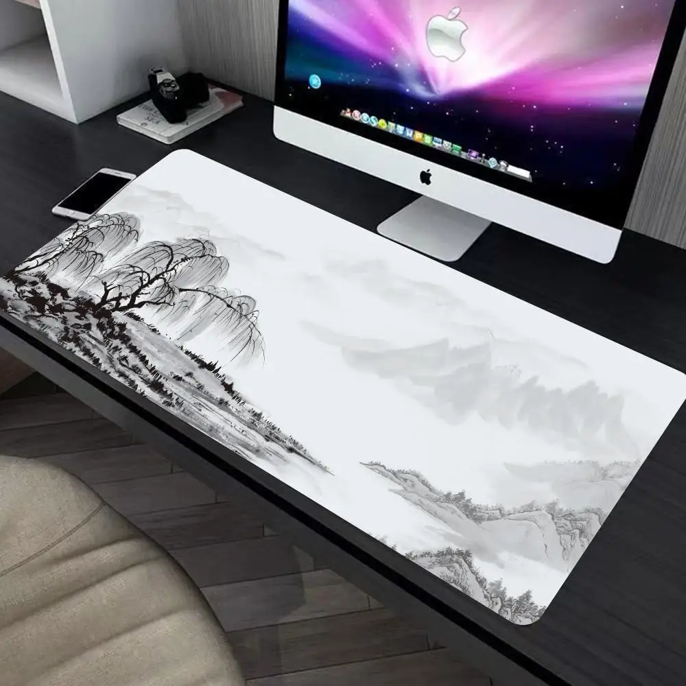 

Chinese Ink Painting Mouse Pad large keyboard mouse desk pad non-slip rubber gaming mouse pad laptop mouse carpet