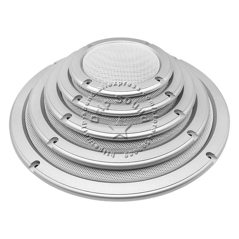 ل 4 "/5"/6.5 "/8"/10 "بوصة المتكلم تحويل صافي غطاء سيارة الصوت الزخرفية دائرة شبكة معدنية مصبغة حماية 1D