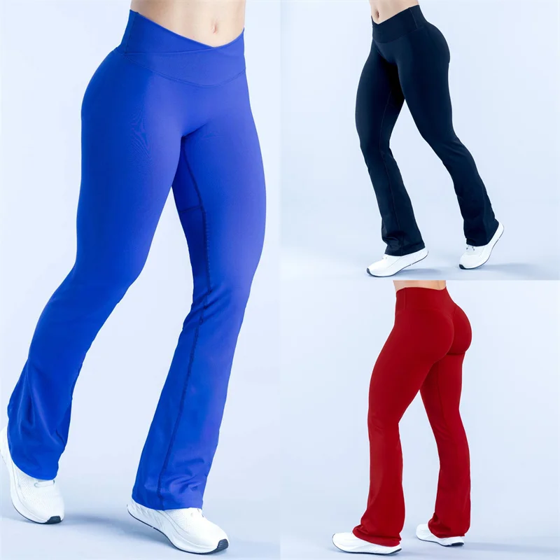 

Gym Yoga Running Flare Pants Woman Casual Slim Sport Trousers Women Fitness Clothes