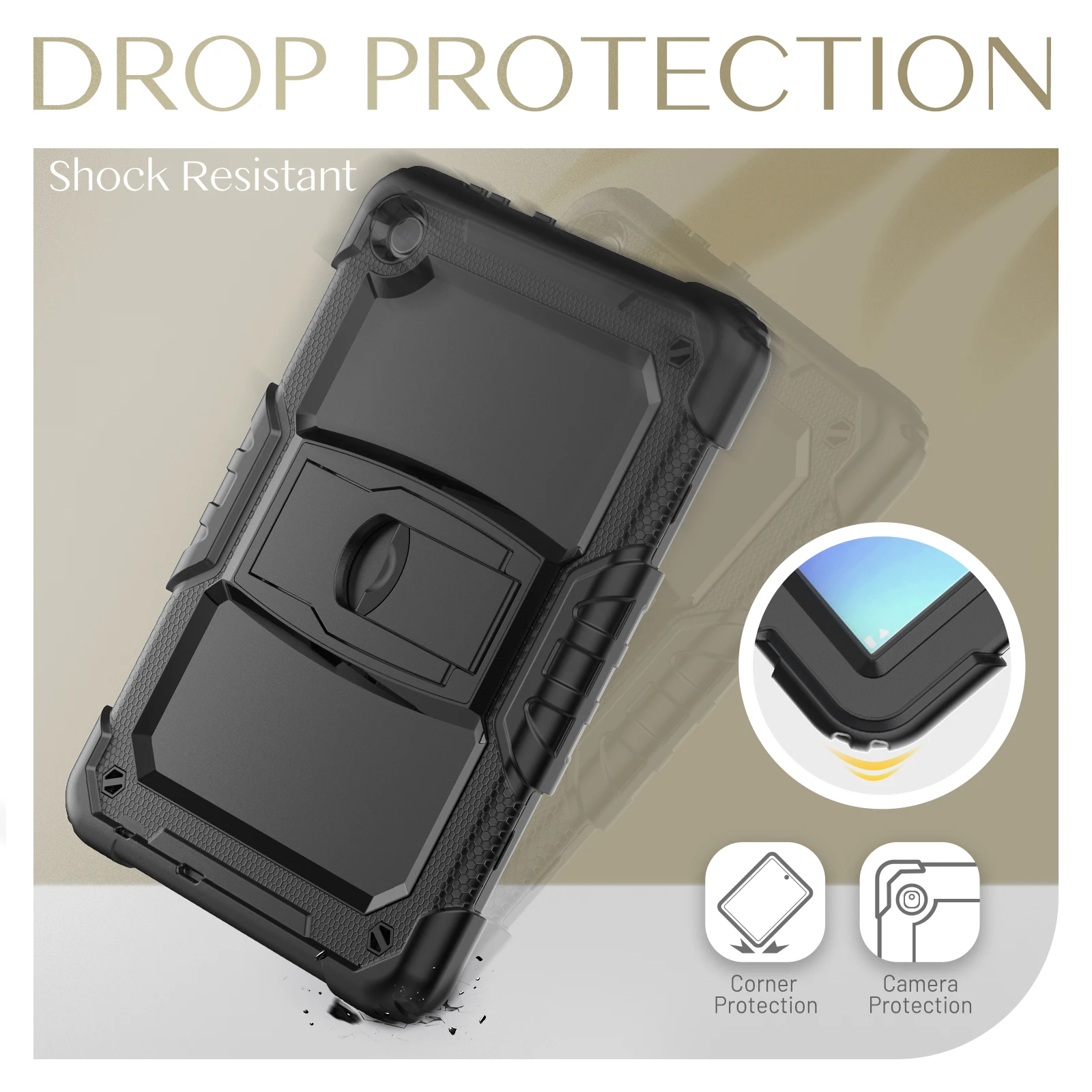 Kickstand Rugged Case For Lenovo Tab M10 Gen3 (3rd Gen) 2022 10.1 inch TB-328FU TB-328XU Silicone Heavy Duty Cover Shockproof