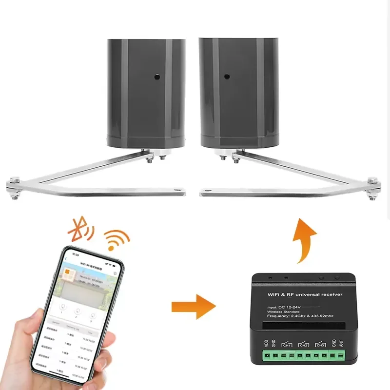Automatic Door Opener Remote Control Switch Modern Articulated Arm Access System for Home Garage 110V 220V Universal Voltage