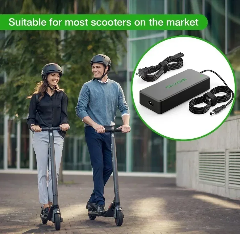 Elektroroller-Ladegerät für Jetson GOTRAX Elektrofahrrad-Ladegerät, Adapter, Durchmesser 5,5 x 2,1 mm, E-Bike-Teil, 125 W, 67,2 V, 2 A DC