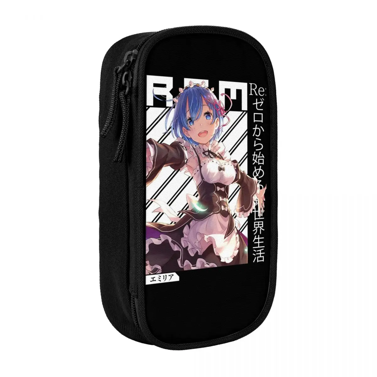 

Rezero Rem Re:Life In A Different World From Zero Ram Pencil Case Classic Pen Holder Bag for Student Big Capacity Student School