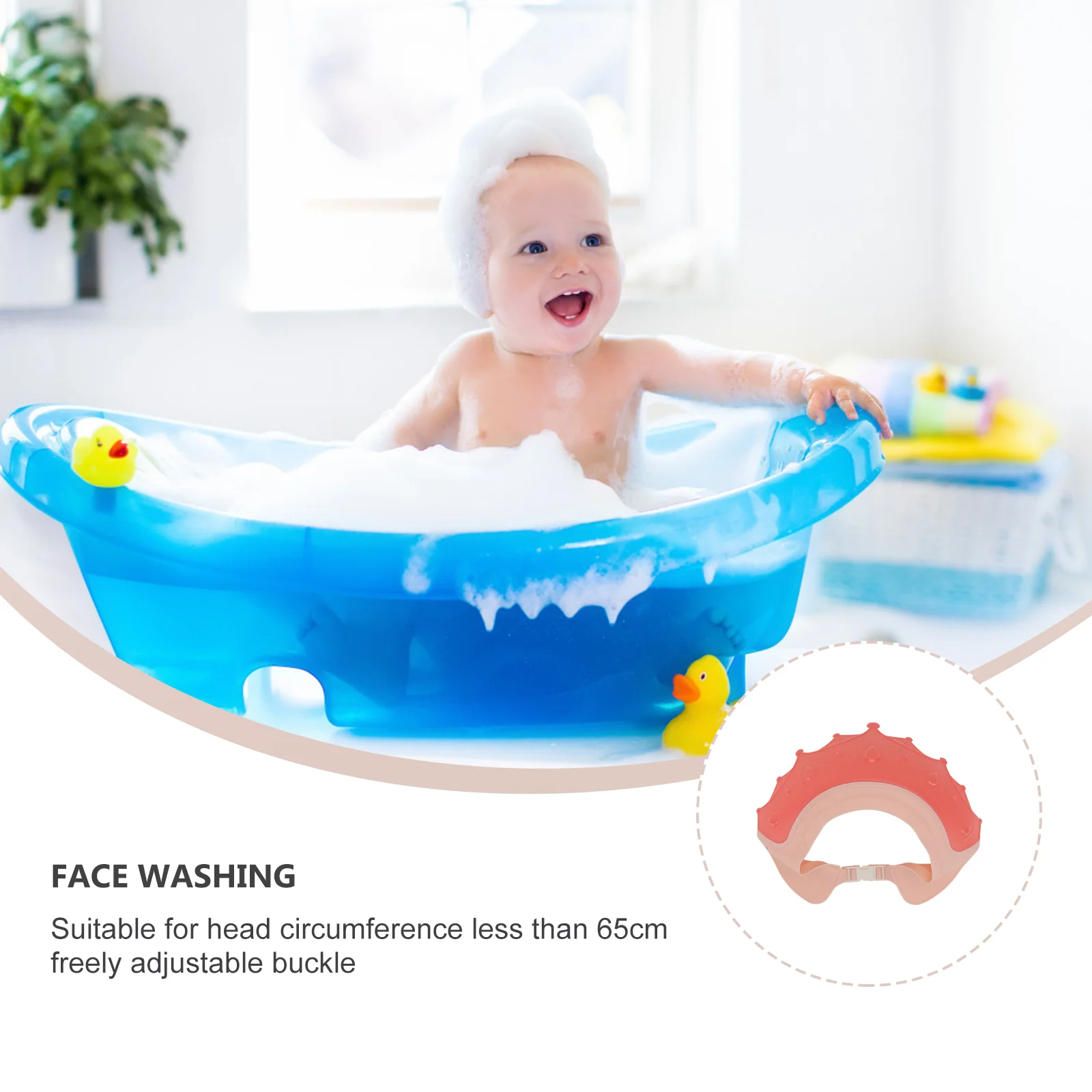 

2pcs Silicone Shampoo Caps Cartoon Waterproof Baby Bathing Hats Hair Washing Ear Protection Child Shower Supplies