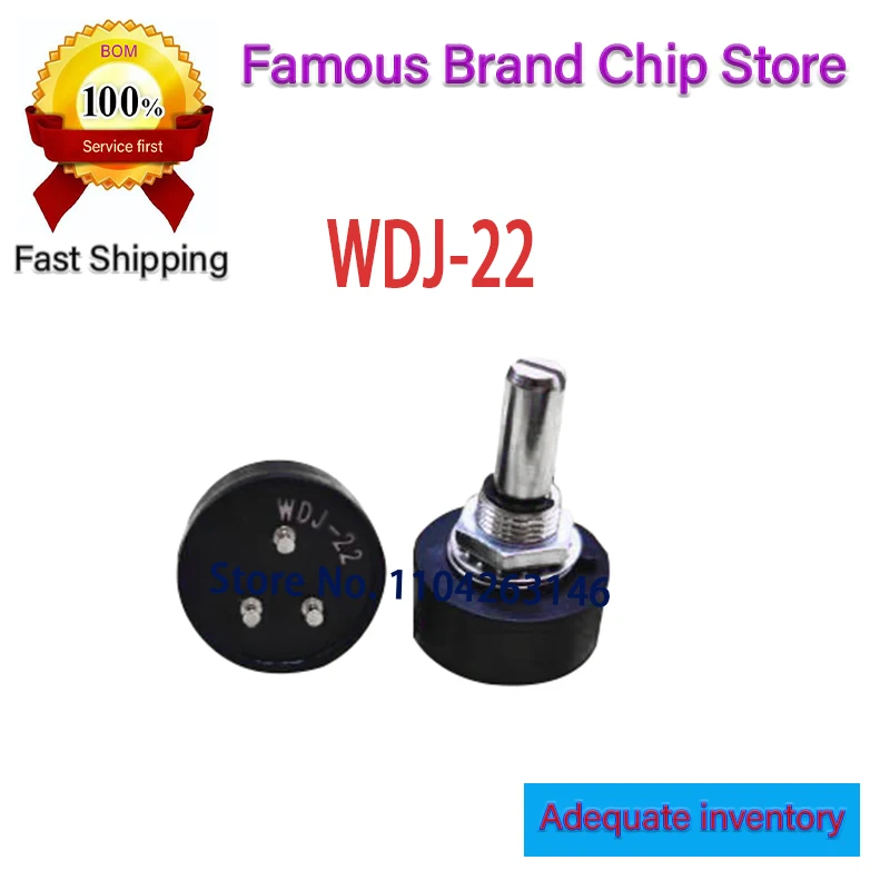 1~5pcs/lot WDJ-22 conductive plastic potentiometer 1W 10k  model 6178 340/360 degrees