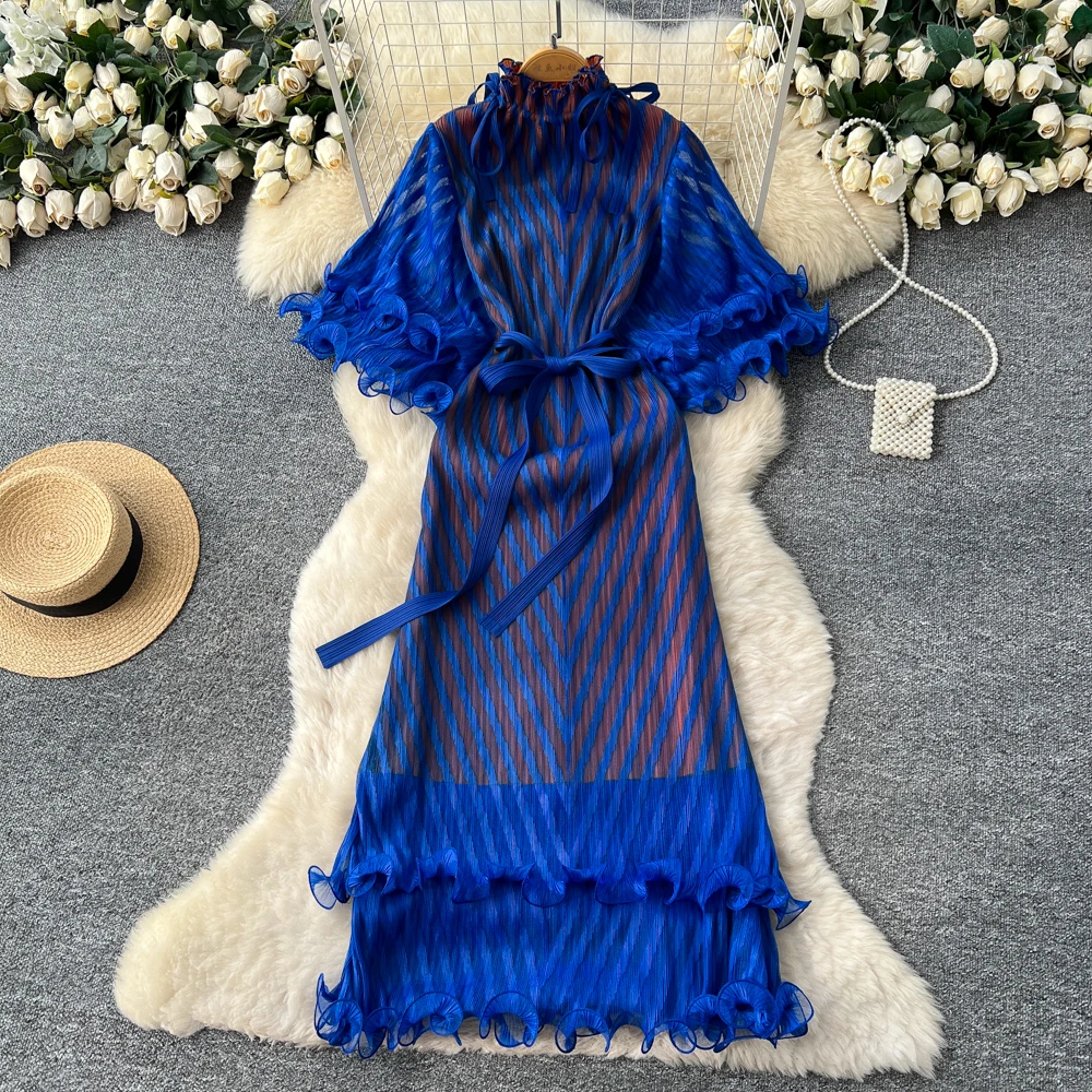 

Шикарный винтажный элегантный сказочный осенний офисный сарафан с расклешенными рукавами, женская одежда, платье трапециевидной формы