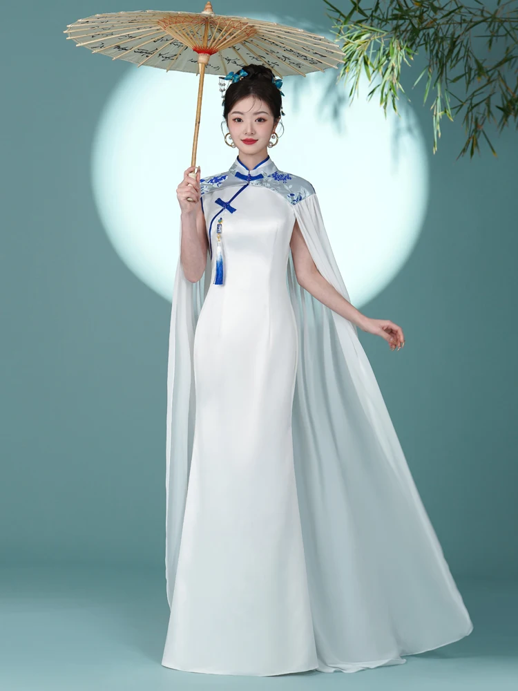 

Young Ele Improved High End Aosphere Performance Evening Gown Retro Sle Zipper Bal Long Skirt Dr